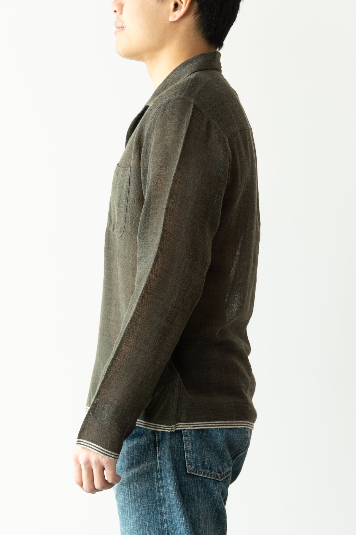 Karu Research - Selvedge Camp Shirt - Brown - Canoe Club
