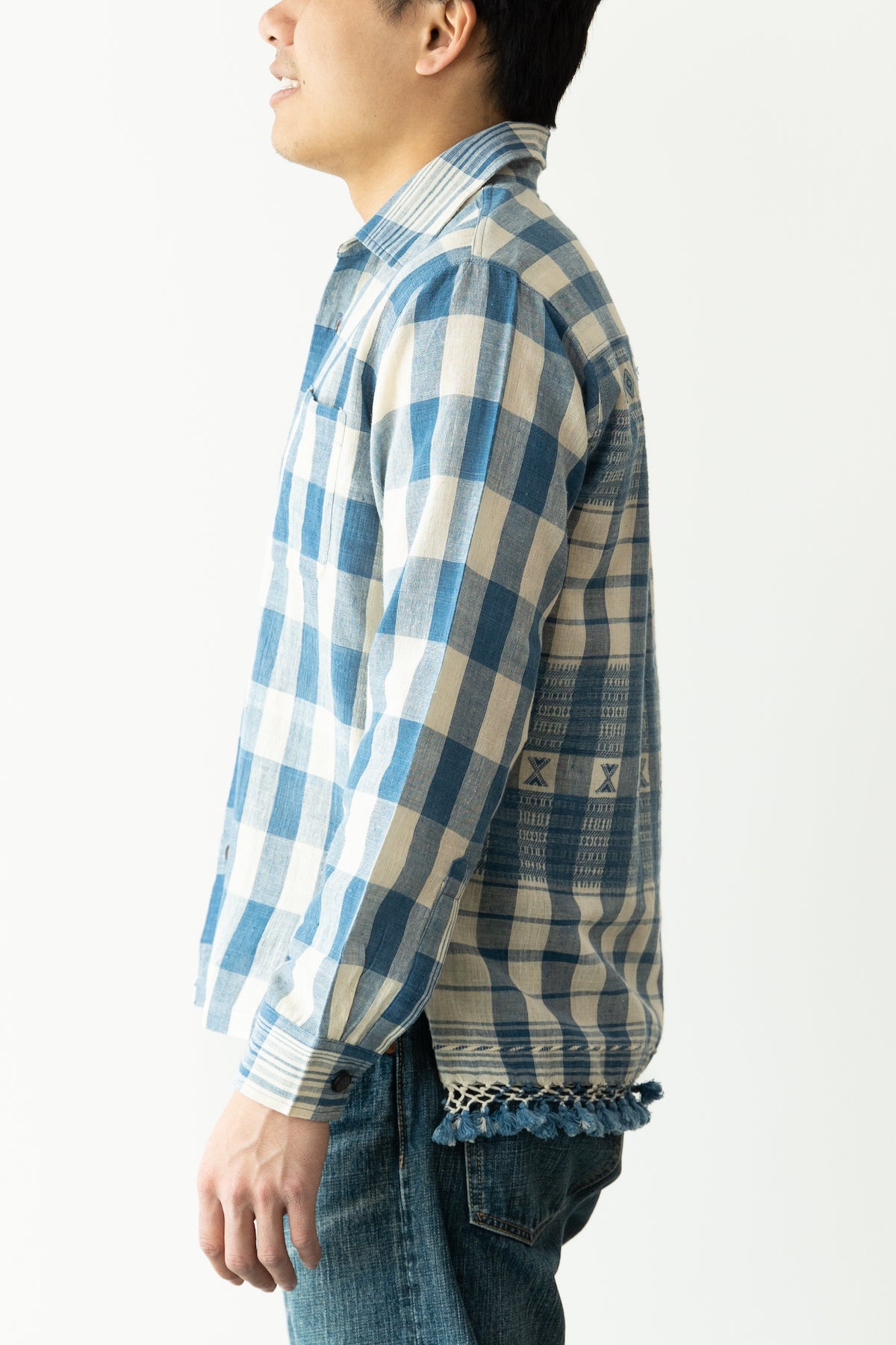 Karu Research - Bhujodi Shirt - Indigo/Ecru - Canoe Club