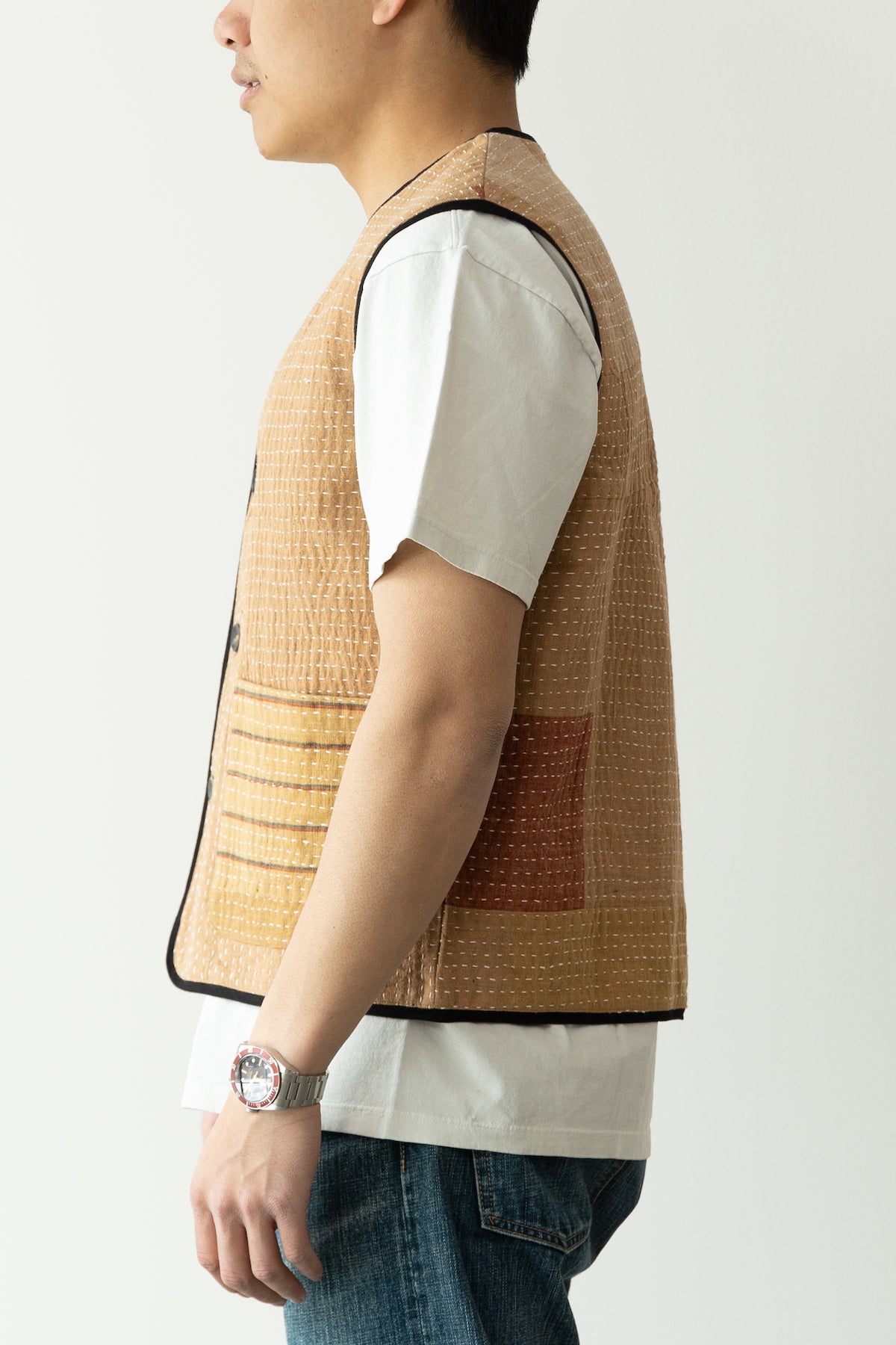 Karu Research - Work Vest - Beige Patchwork - Canoe Club