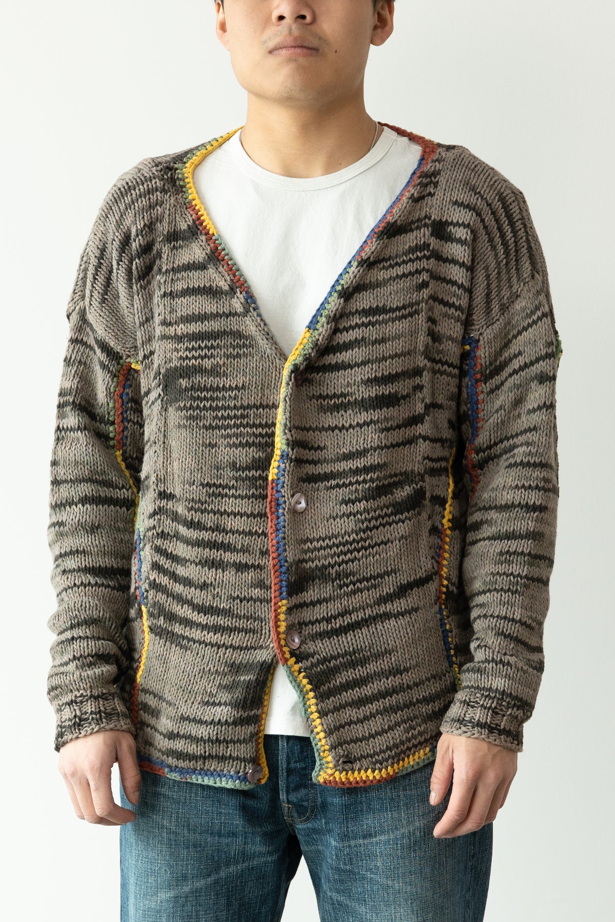 Karu Research - Natural Dyed Cardigan - Grey - Canoe Club