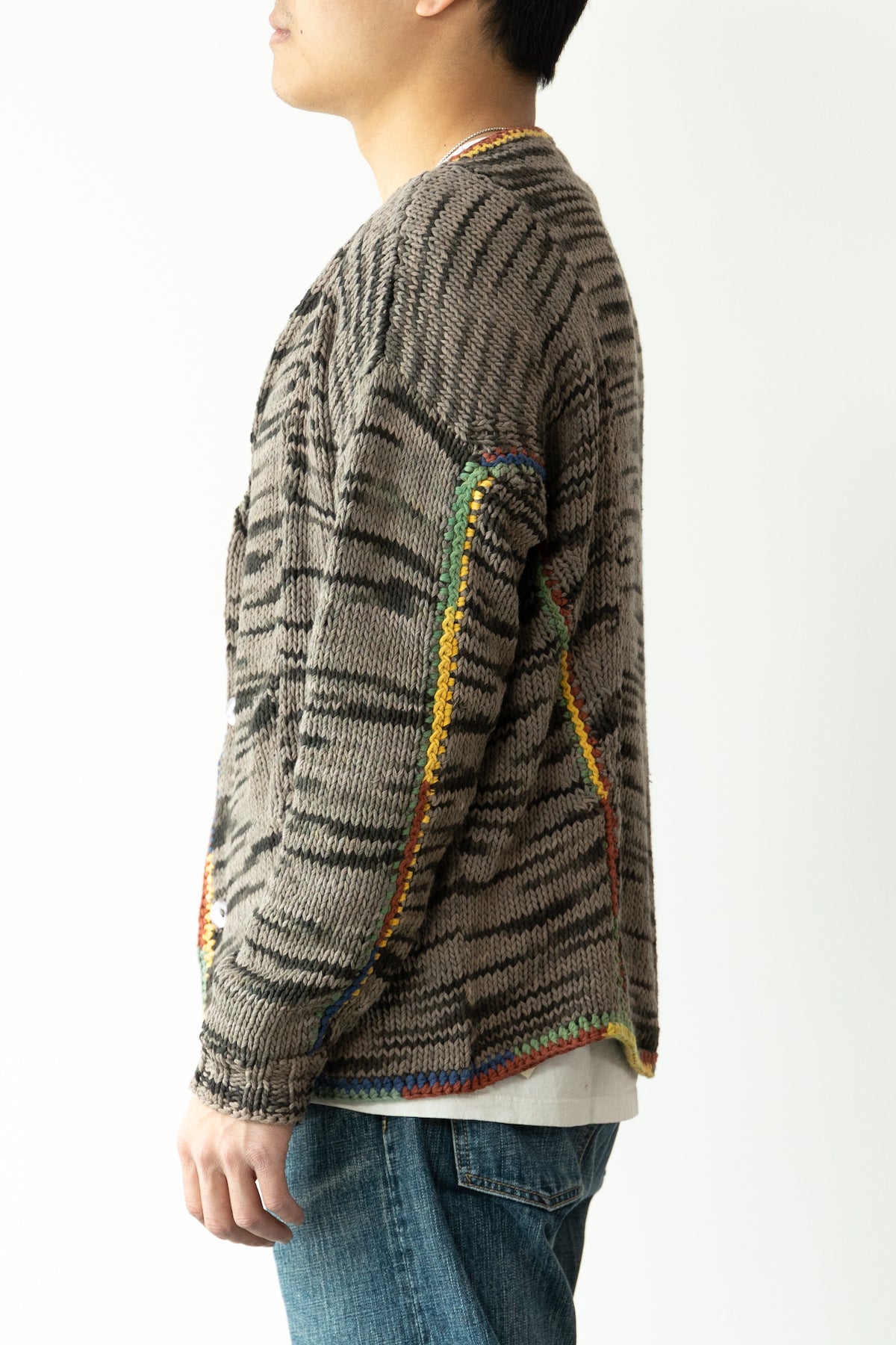 Karu Research - Natural Dyed Cardigan - Grey - Canoe Club