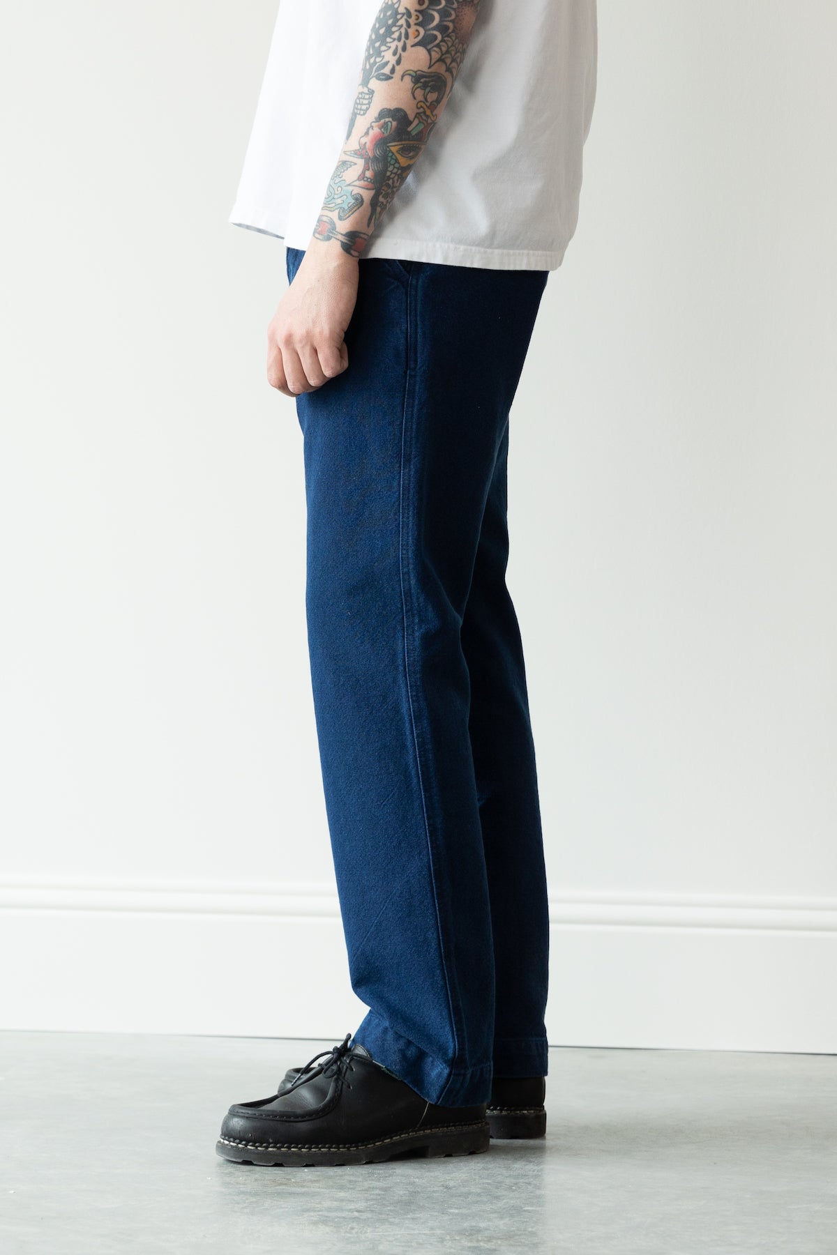 Wythe - Rustic Plainweave Flat Front Chino - Indigo - Canoe Club