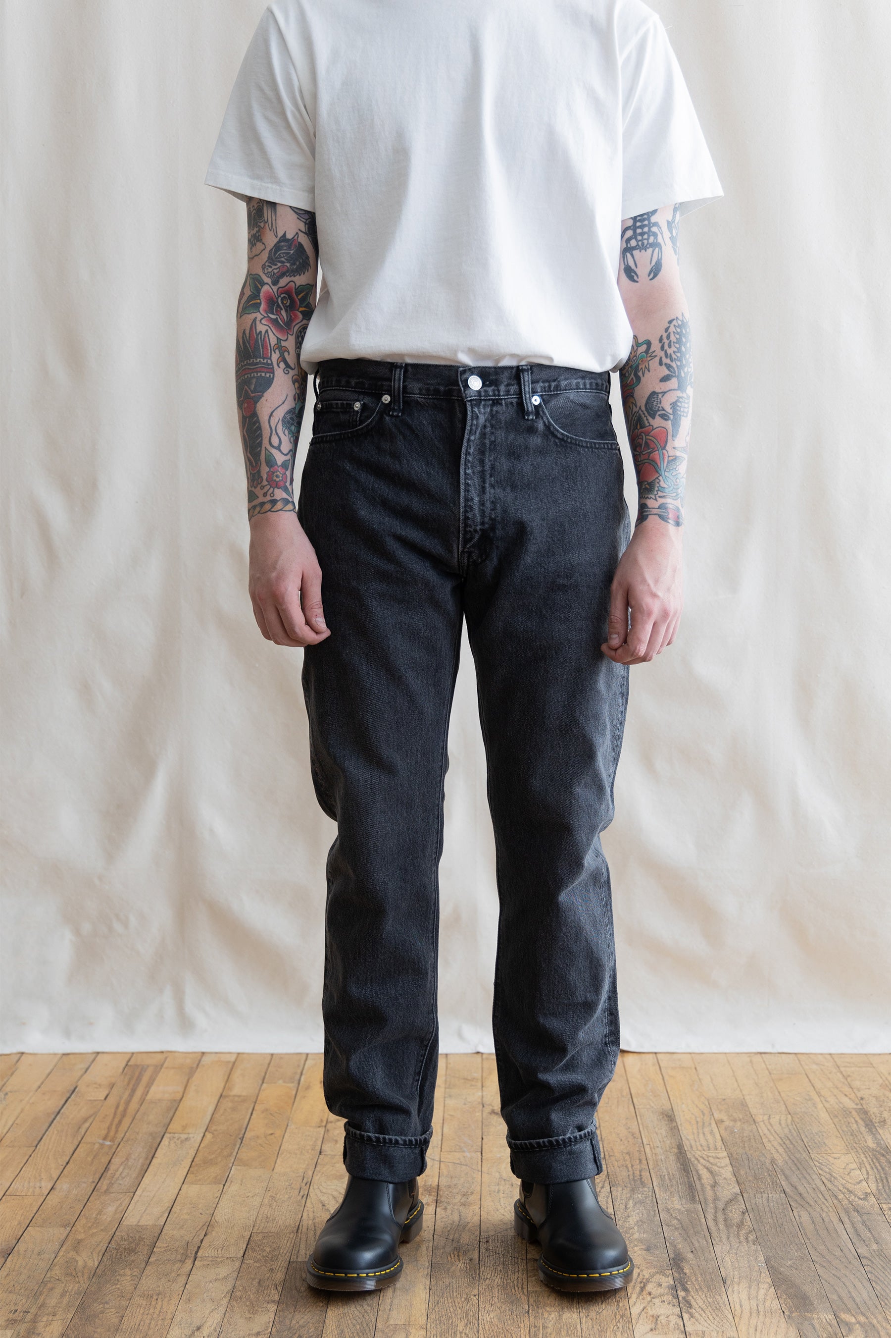 orSlow - 107 Ivy Denim - Black Denim Stone - Canoe Club