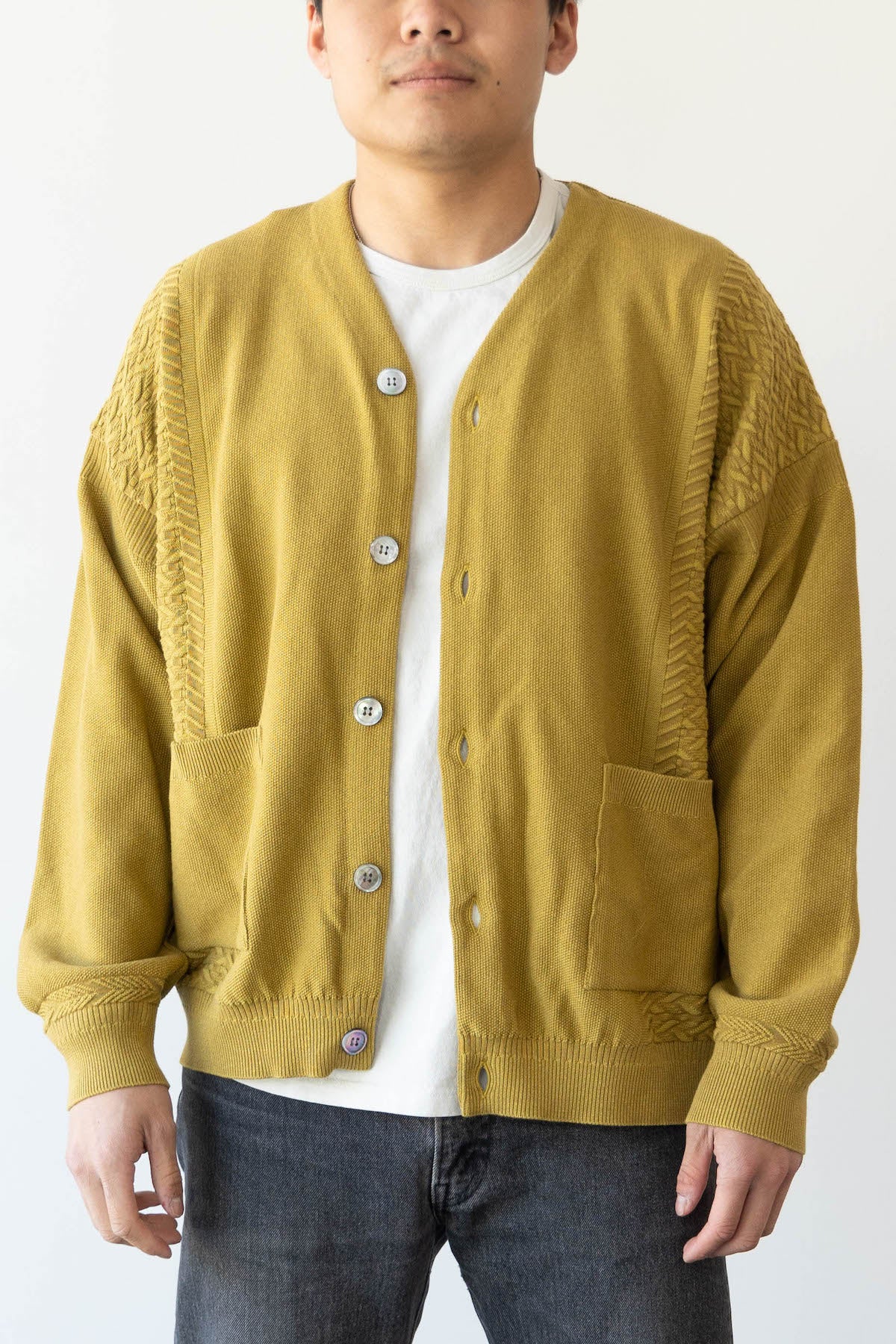 Yashiki - Hanaikada Cardigan - Citron - Canoe Club