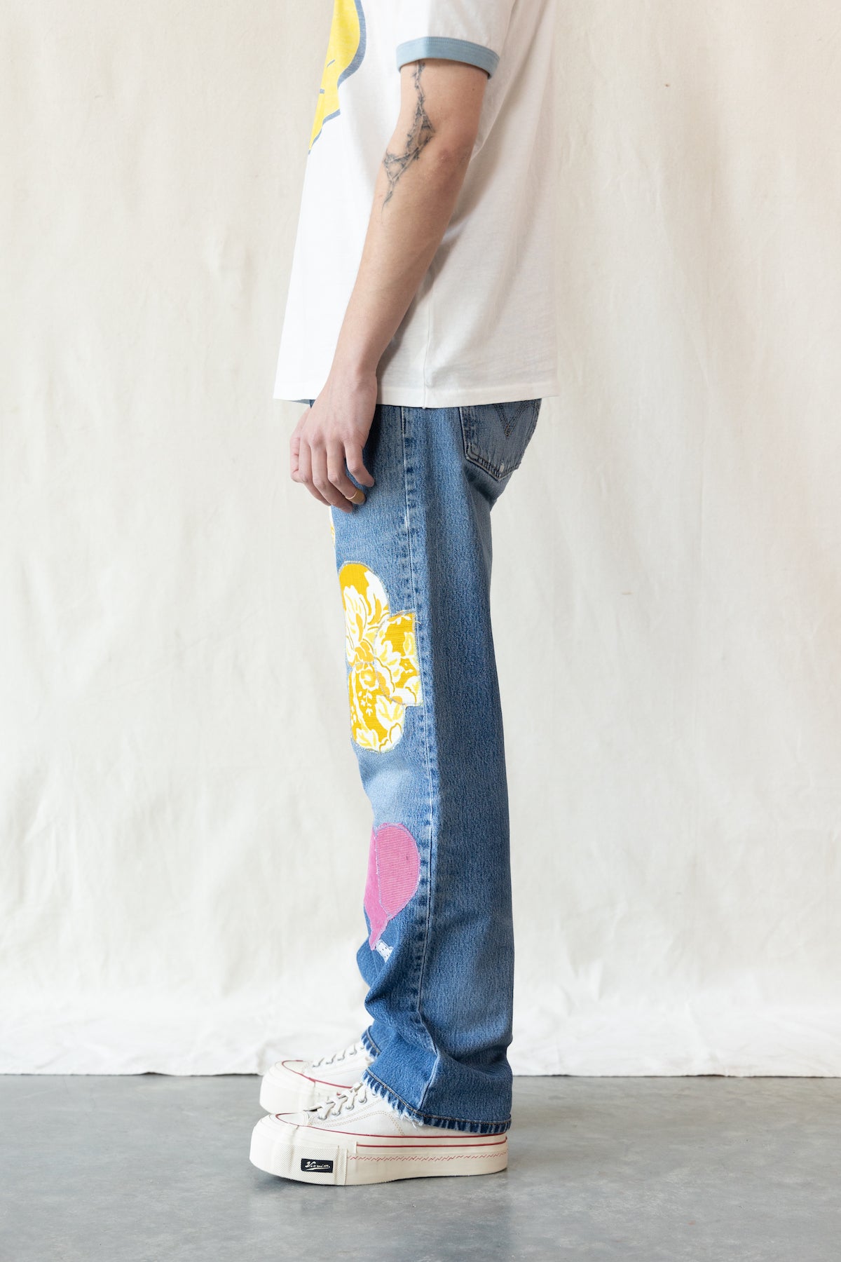 RE/DONE - Patched Up 501 Jeans - Indigo/Floral - Canoe Club