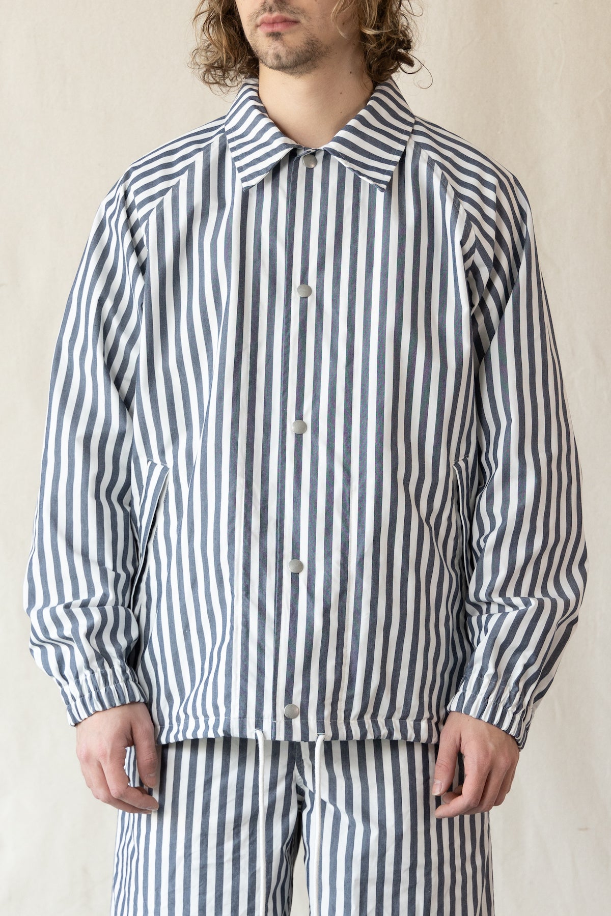ts(s) - Block Stripe Coach Jacket - Navy/White - Canoe Club