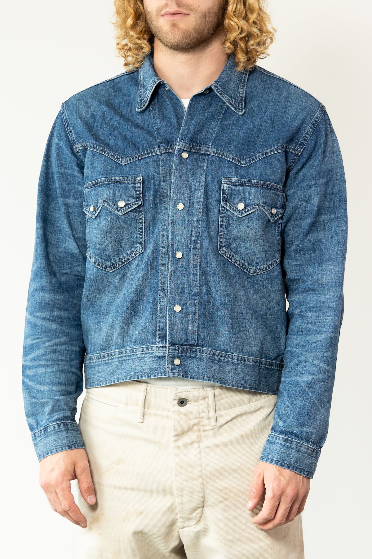 RRL - Hewson Indigo Denim Western Jacket - Hewson Wash - Canoe Club