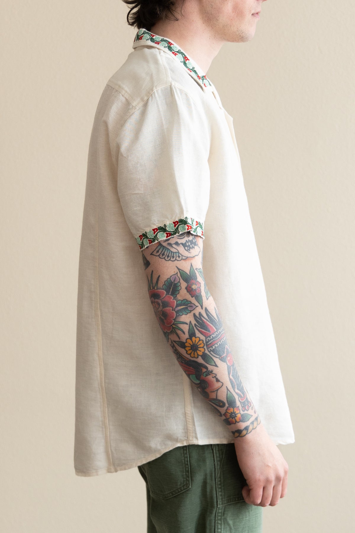 Corridor - Hamsa Floral Linen - Natural - Canoe Club