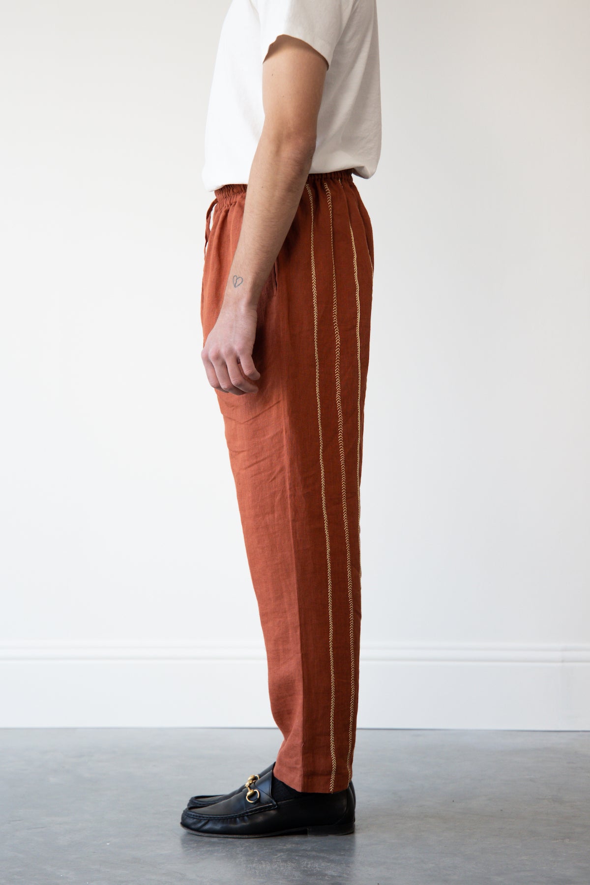 Harago - Kutch Embroidered Pants - Terracota - Canoe Club