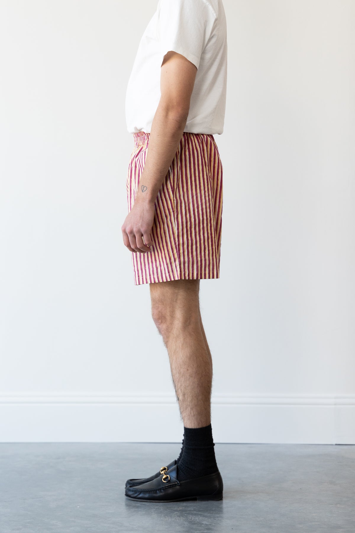 Harago - Stripe Shorts - Maroon - Canoe Club