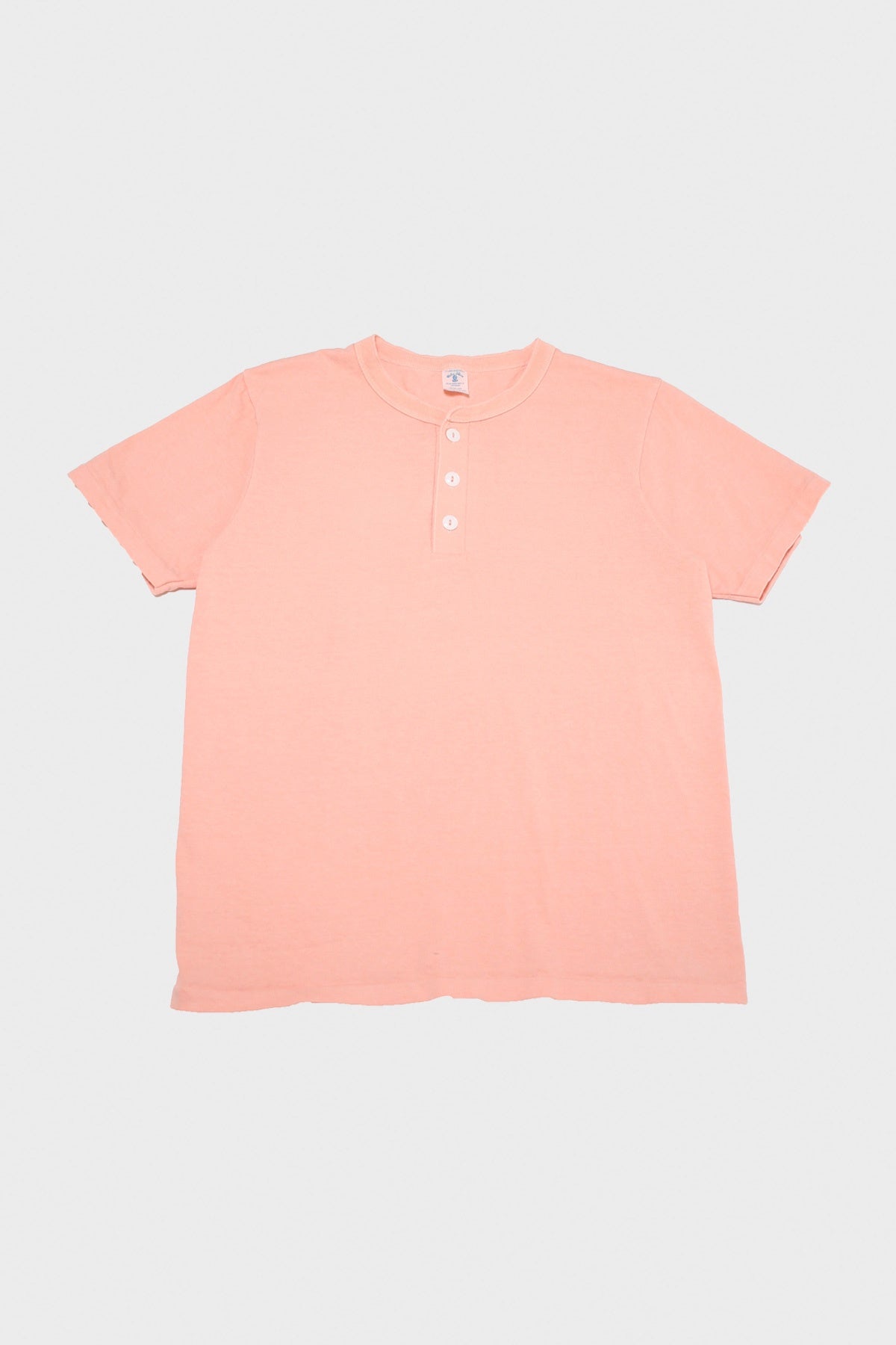 Velva Sheen - Short Sleeve Henley - Orange Pigment Dye - Canoe Club