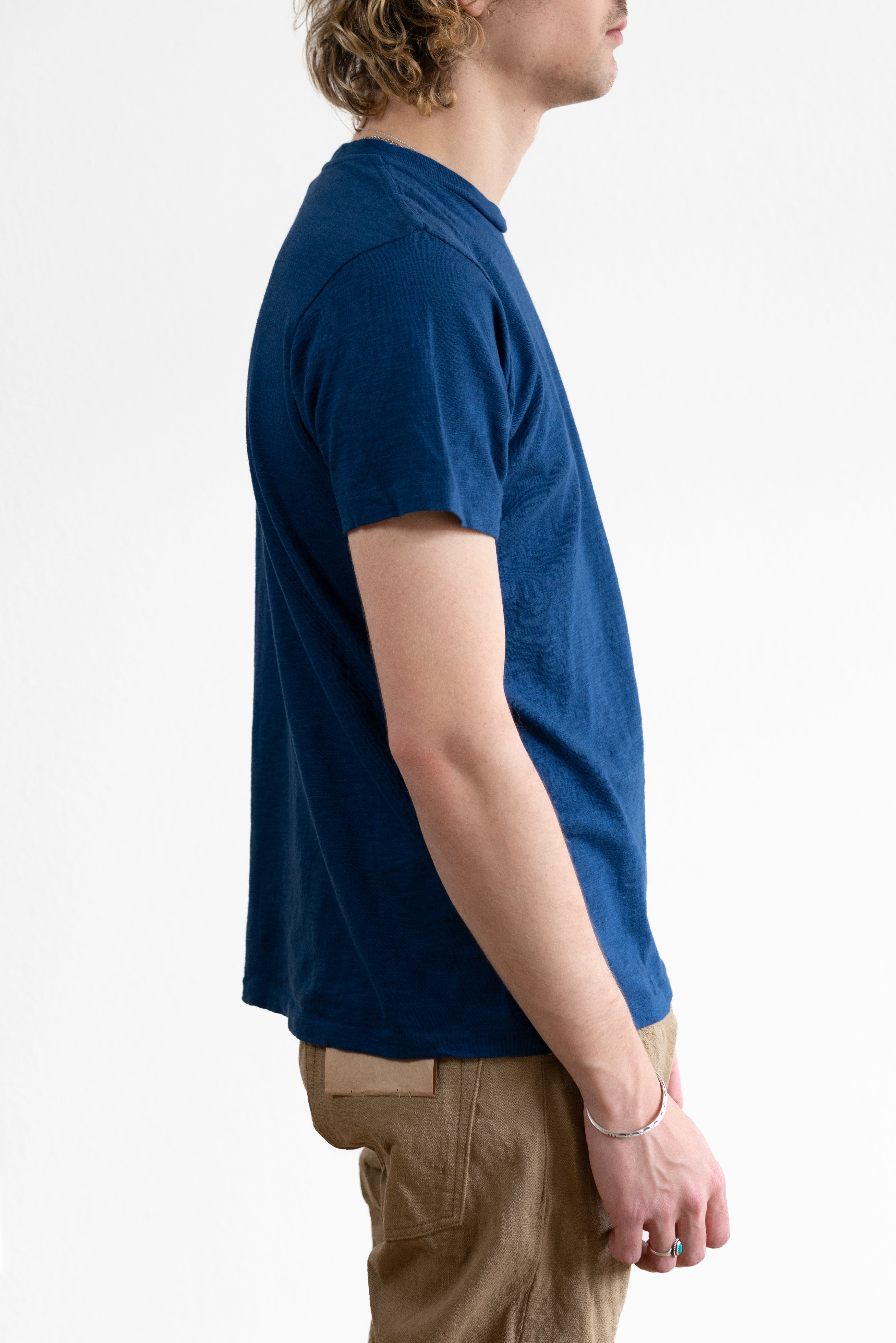 Velva Sheen - Short Sleeve Rolled Tee - Blue - Canoe Club