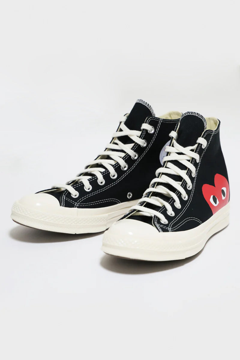 Comme des Garçons PLAY - CdG PLAY x Converse Chuck Taylor Hi - Black - Canoe Club