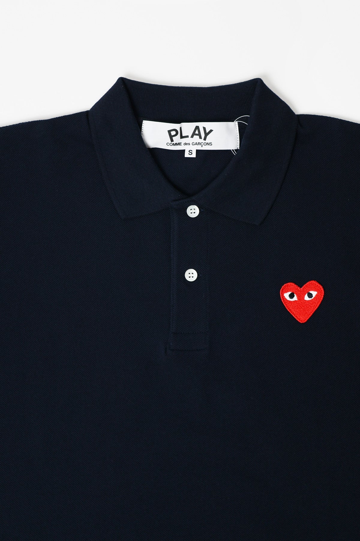 Comme des Garçons PLAY - Red Heart Polo - Navy - Canoe Club