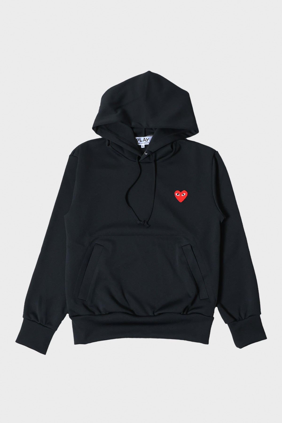 Comme des Garçons PLAY - Red Heart Hooded Sweatshirt- Black - Canoe Club