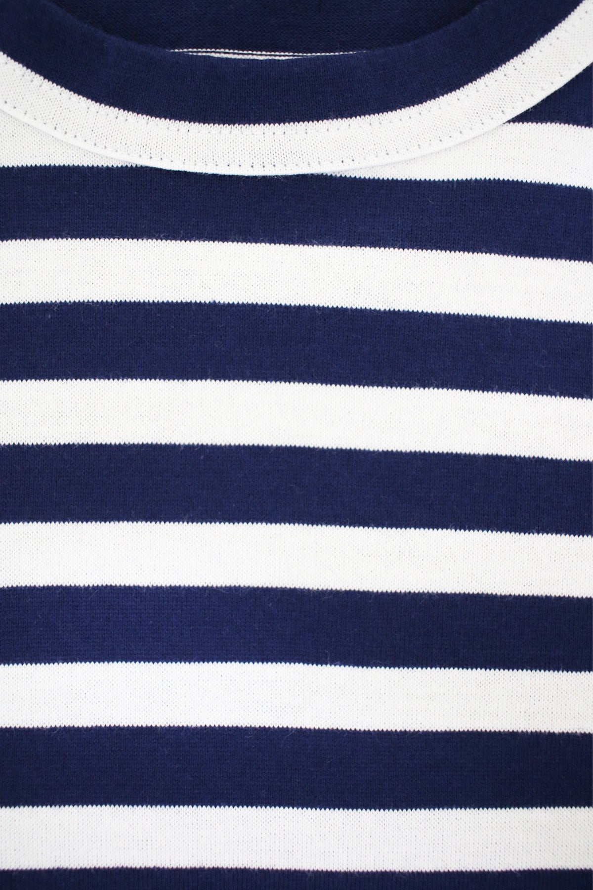 Comme des Garçons PLAY - Red Heart Striped T-Shirt - Navy/White - Canoe Club