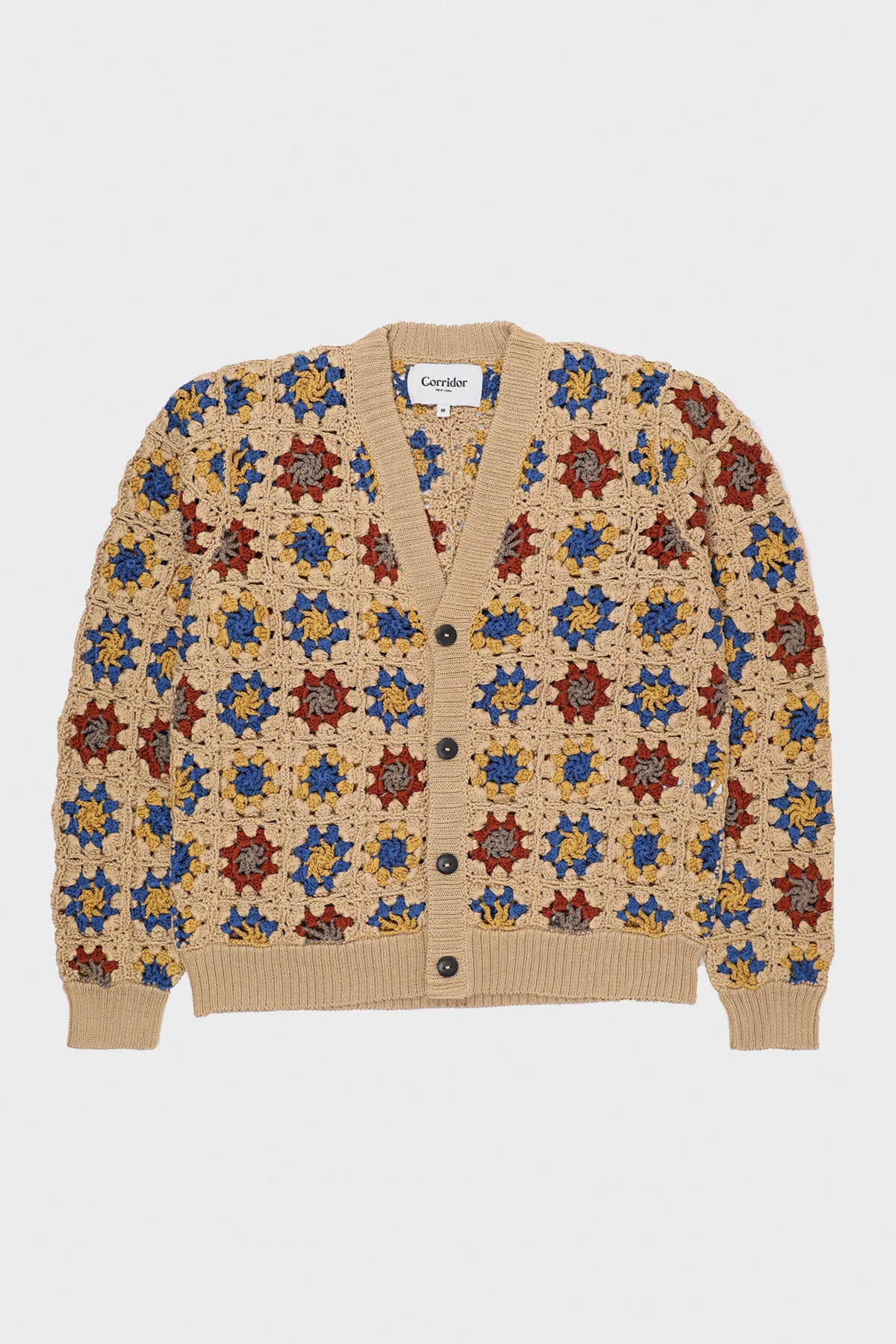 Corridor - Hand Crochet Pima Cardigan - Natural - Canoe Club