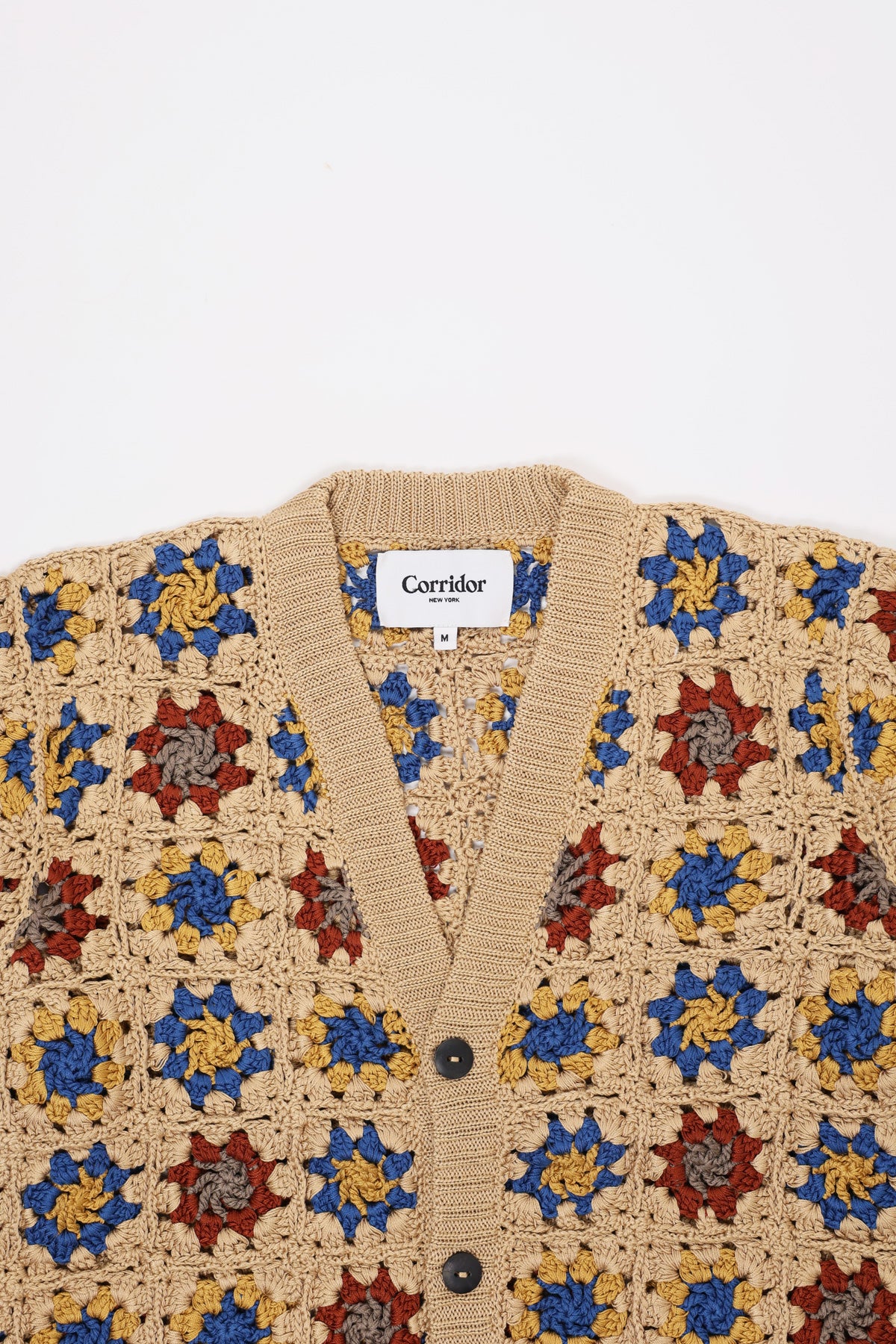 Corridor - Hand Crochet Pima Cardigan - Natural - Canoe Club