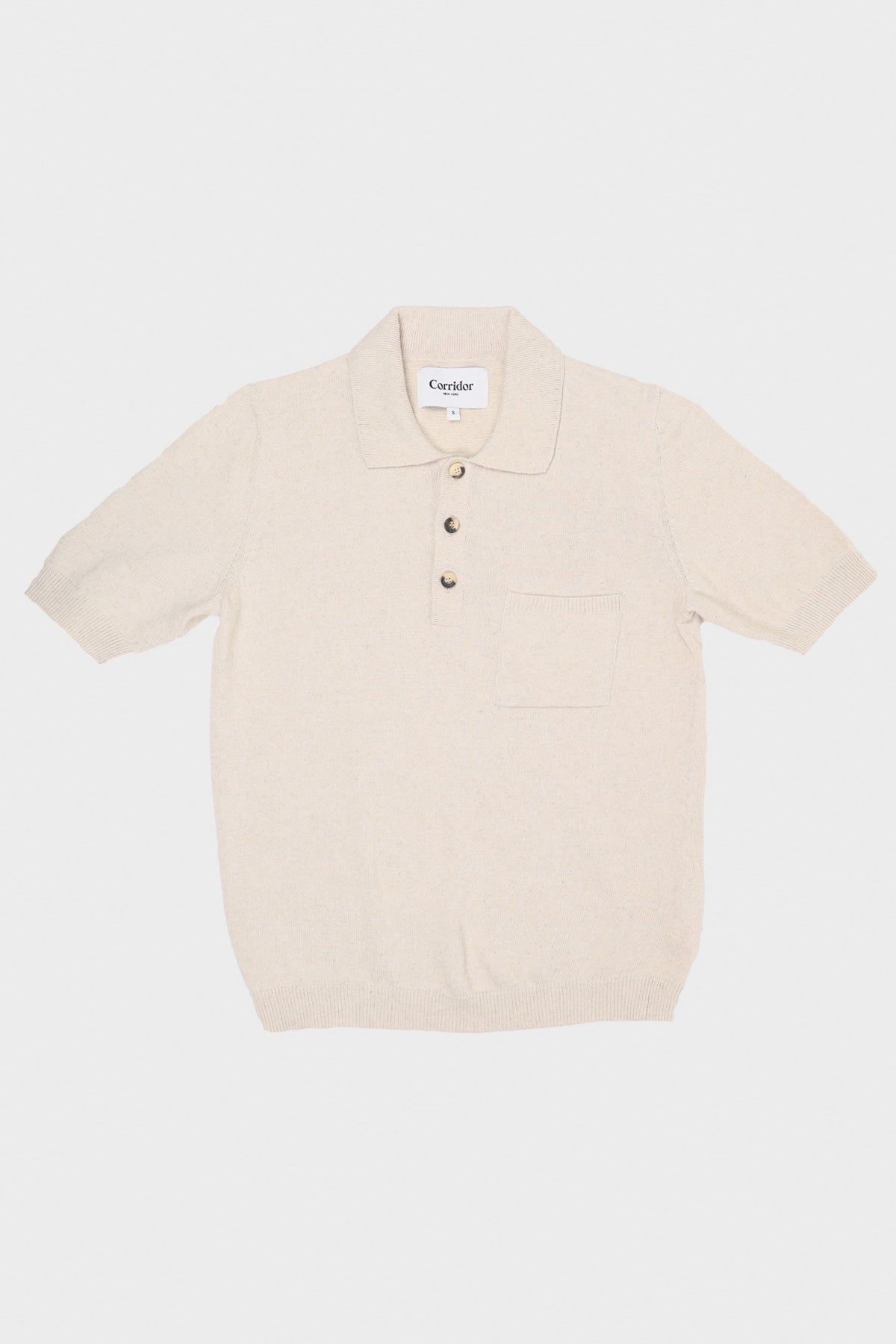 Corridor - Knit Slouchy Polo - Natural - Canoe Club