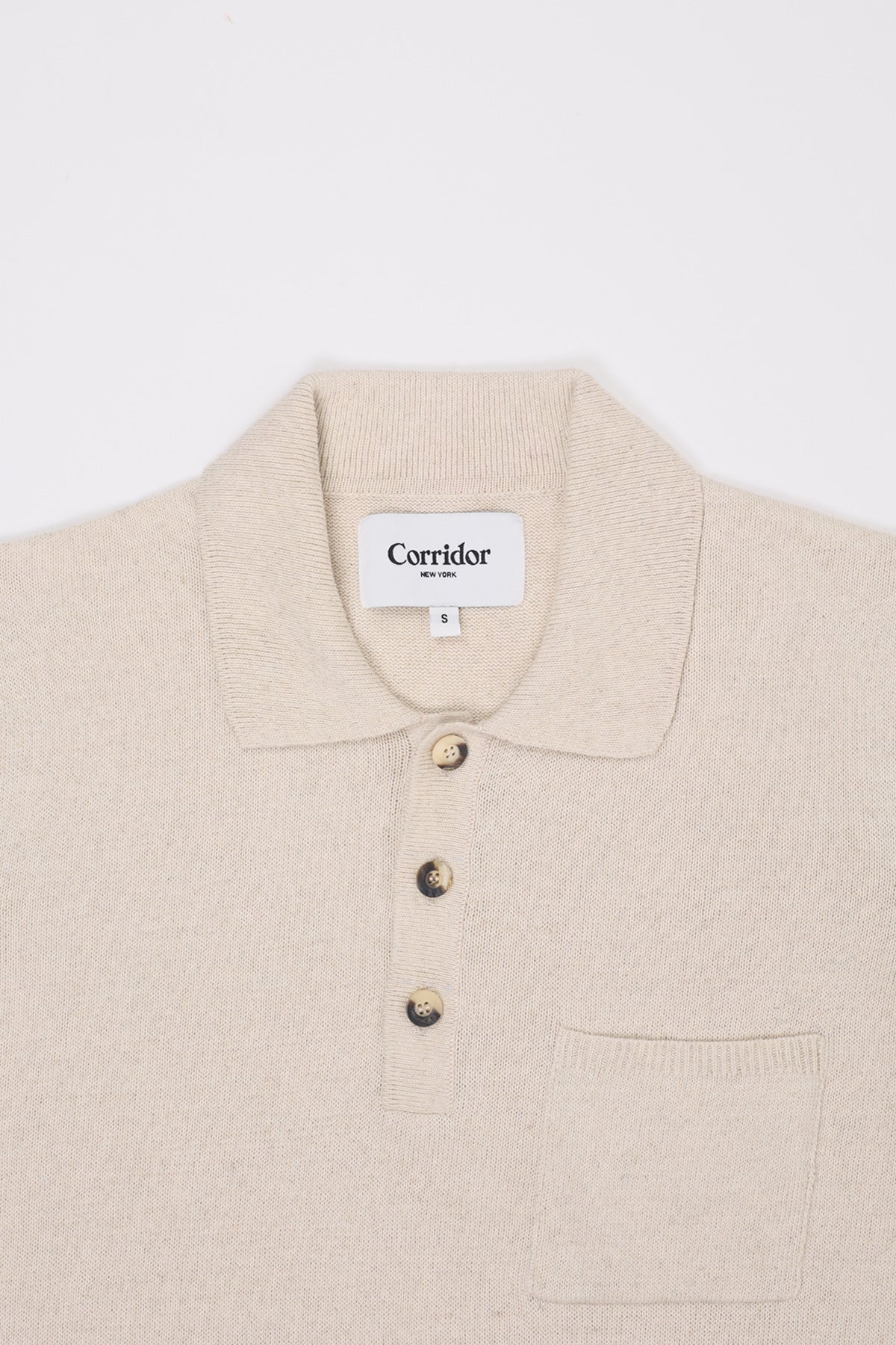 Corridor - Knit Slouchy Polo - Natural - Canoe Club