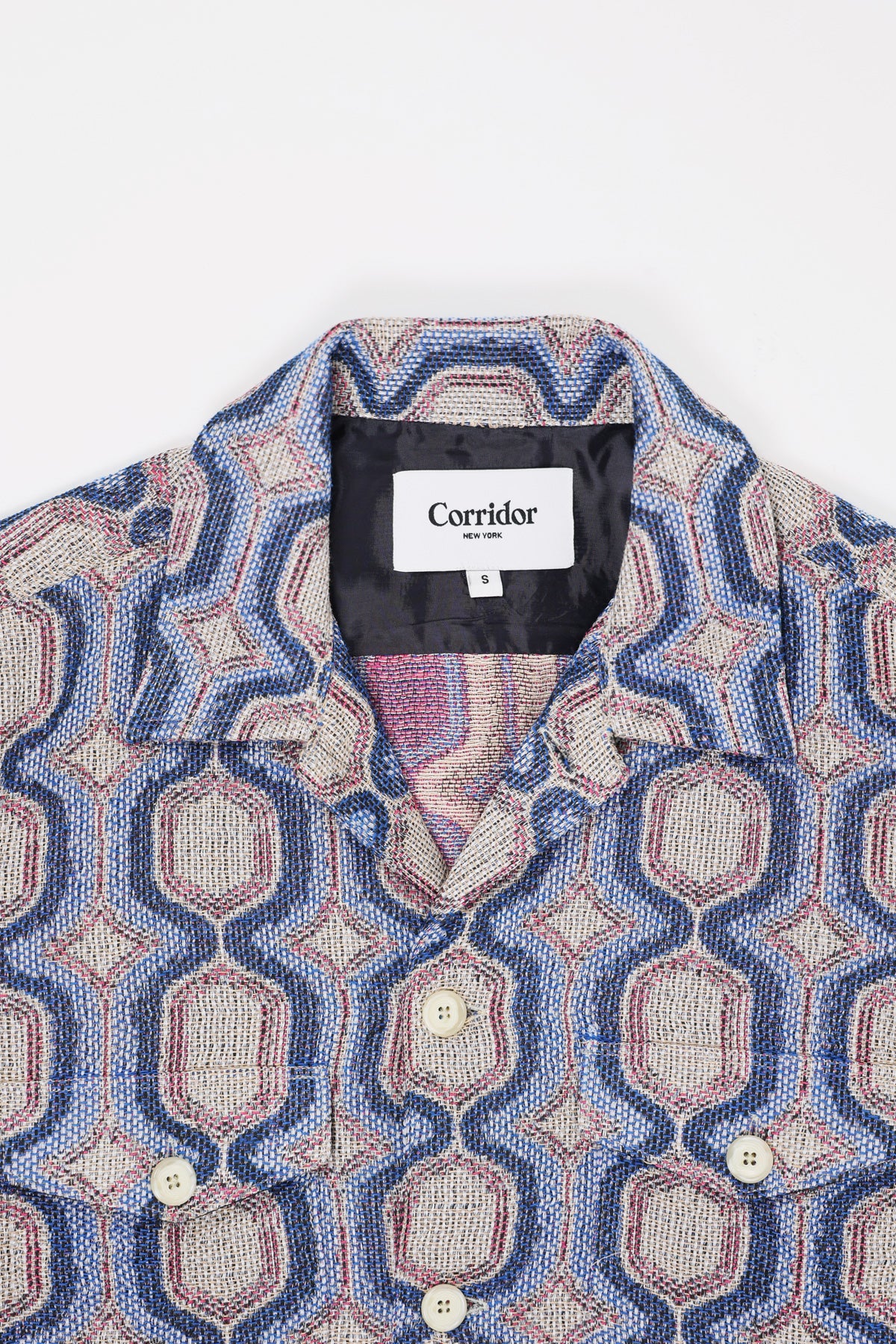 Corridor - Mosaic Military Jacket - Blue - Canoe Club