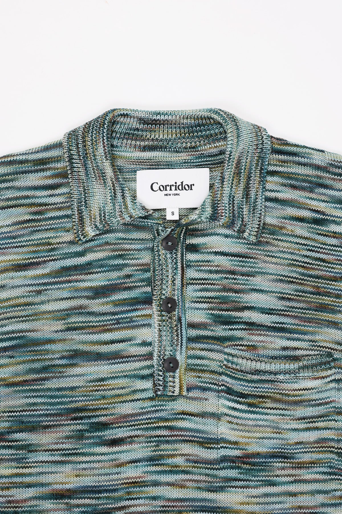 Corridor - Spacedye Polo - Green - Canoe Club