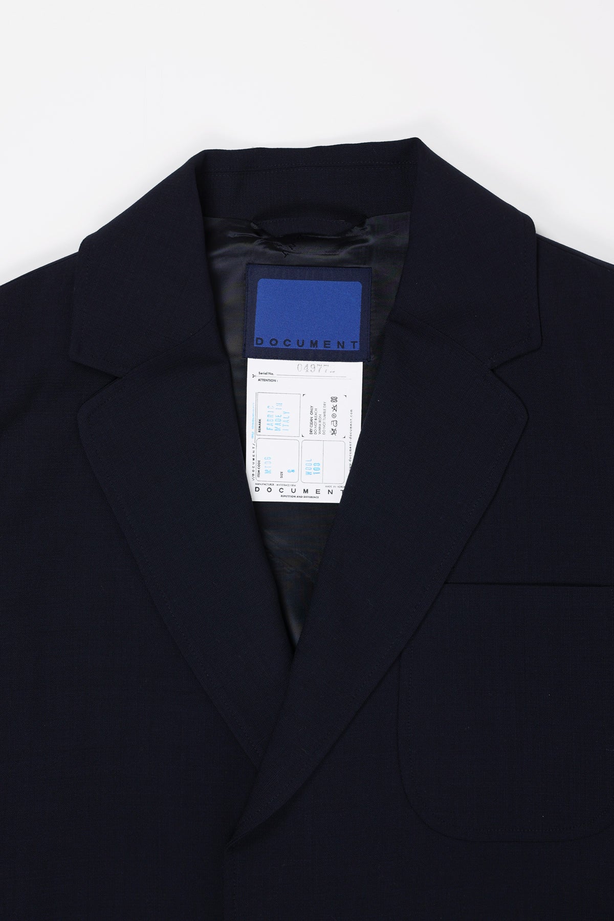 Document - Hopsack Oversized Blazer - Navy - Canoe Club