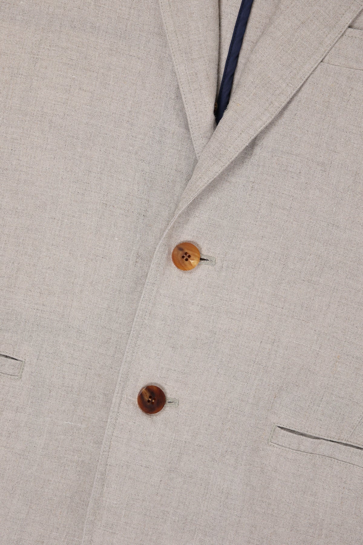 Document - Irish Linen Relaxed Jacket - Beige - Canoe Club