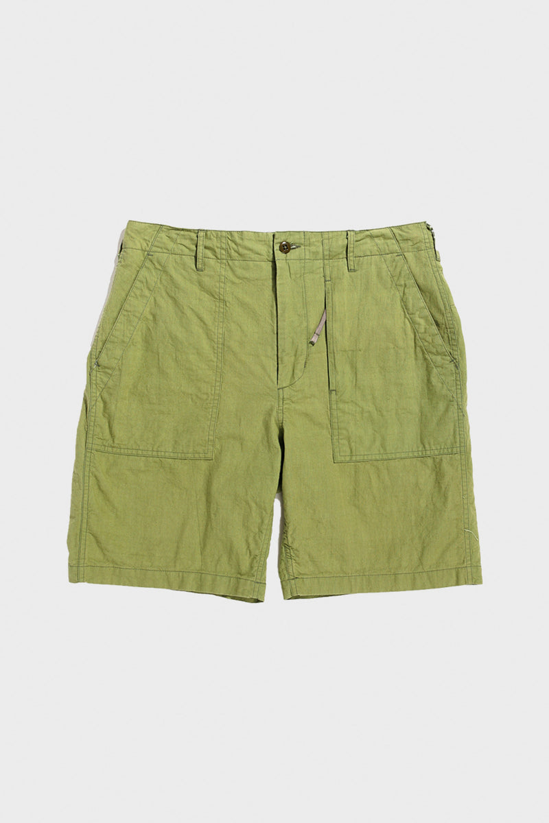 Engineered Garments Fatigue Short | Olive Cotton Sheeting | Canoe