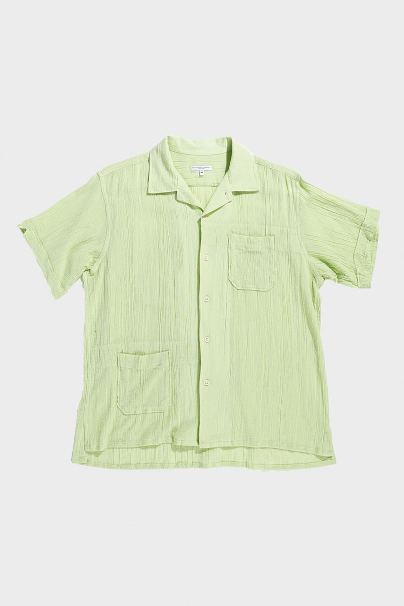 Engineered Garments Camp Shirt | Lime Cotton Crepe | Canoe Club