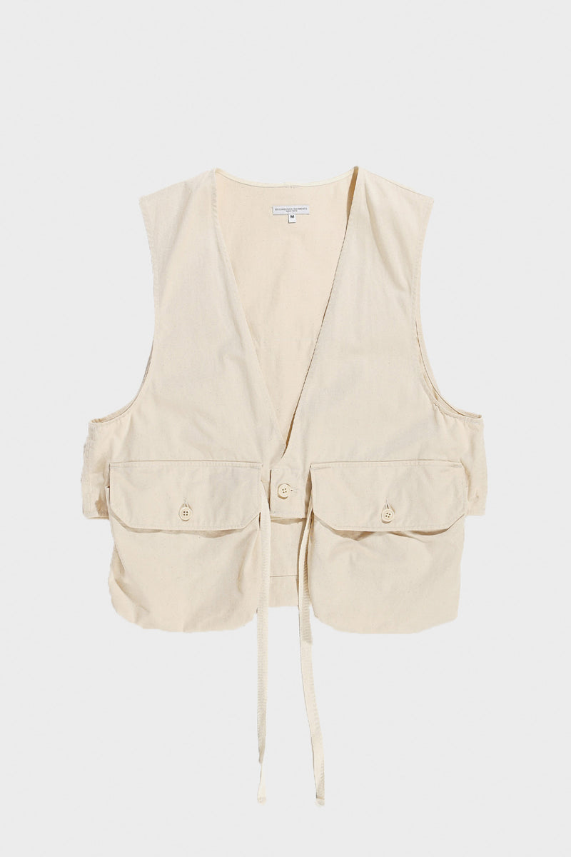 Engineered Garments Fowl Vest | Natural 6.5oz Flat Twill | Canoe Club