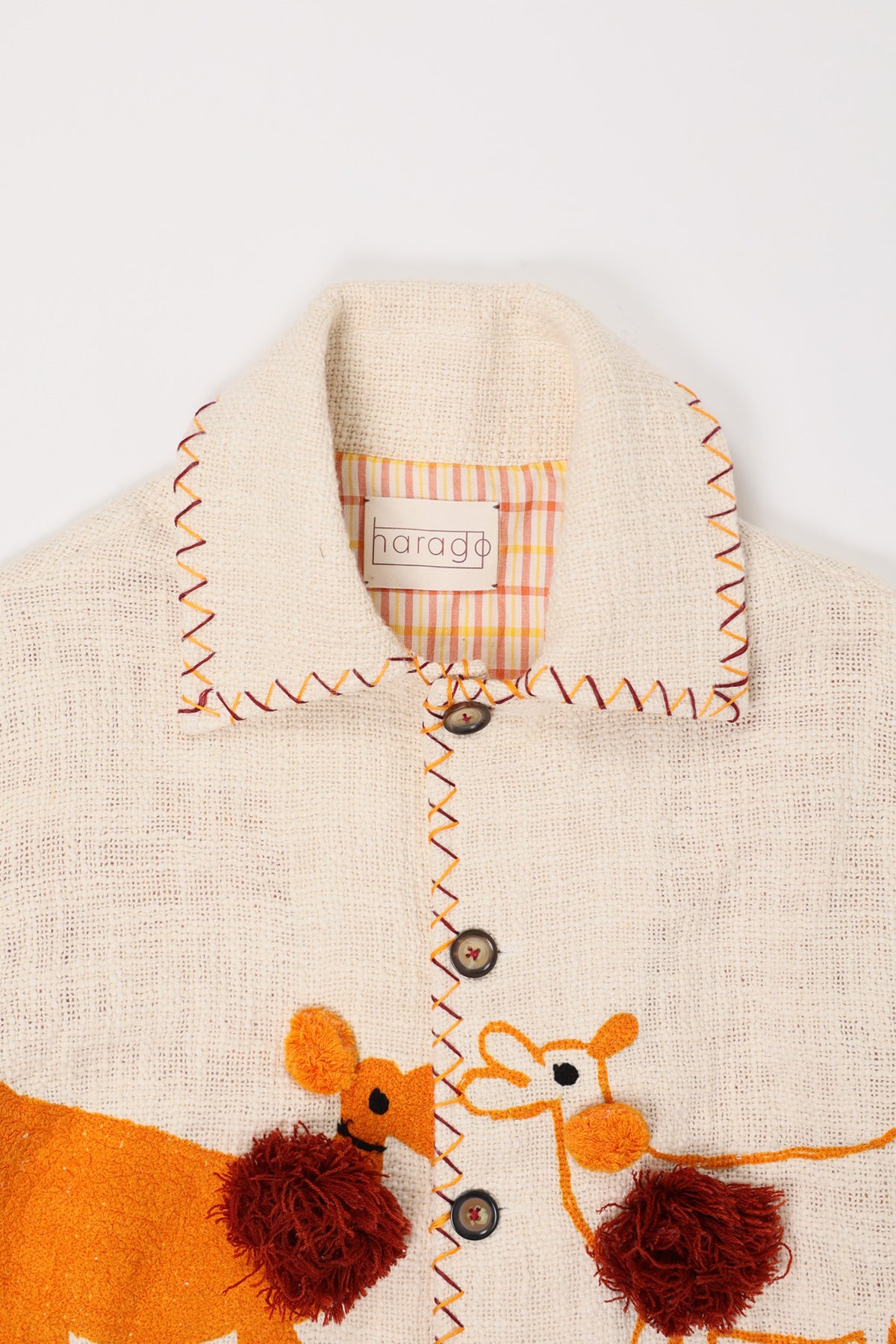 Harago - Animal Embroidered Blouson Jacket - Off White - Canoe Club