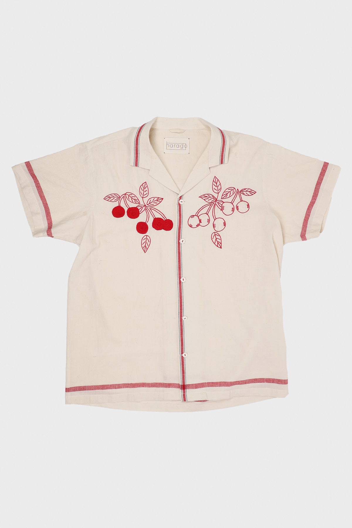 Harago - Antique Red Work Shirt - Off-White - Canoe Club