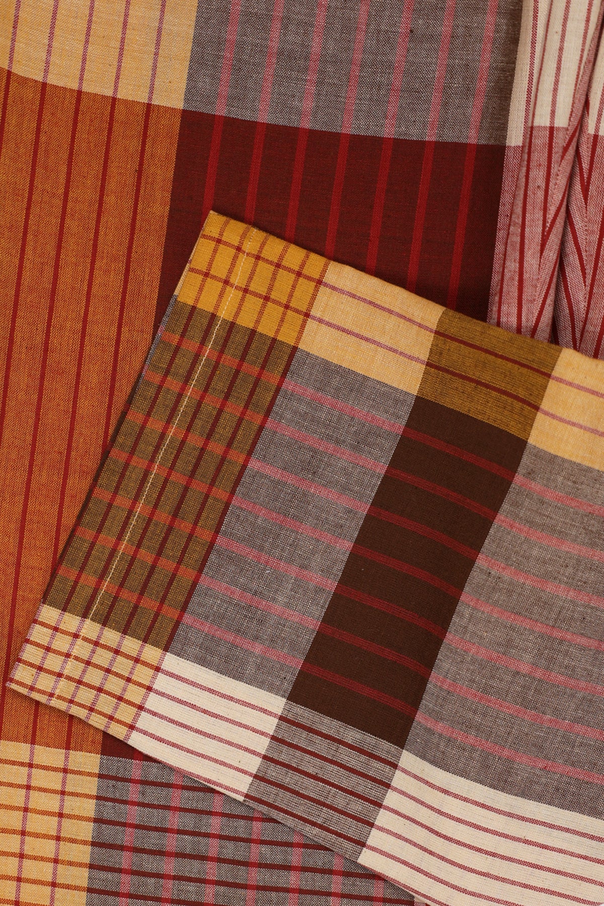 Harago - Handloom Stripe Check Pants - Multi - Canoe Club