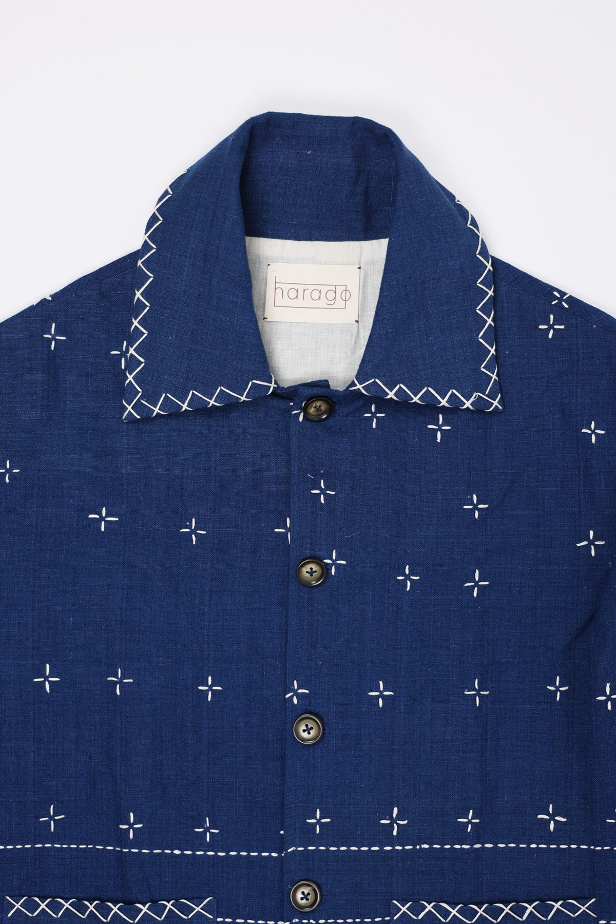 Harago - Kantha Blouson Jacket - Indigo - Canoe Club