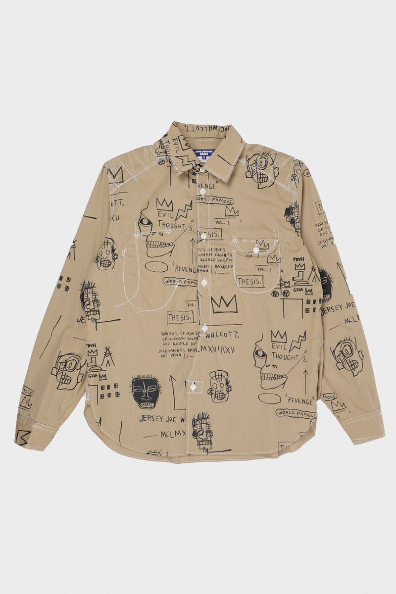 Junya Watanabe Man x Jean-Michel Basquiat Artwork-print Shirt - Black