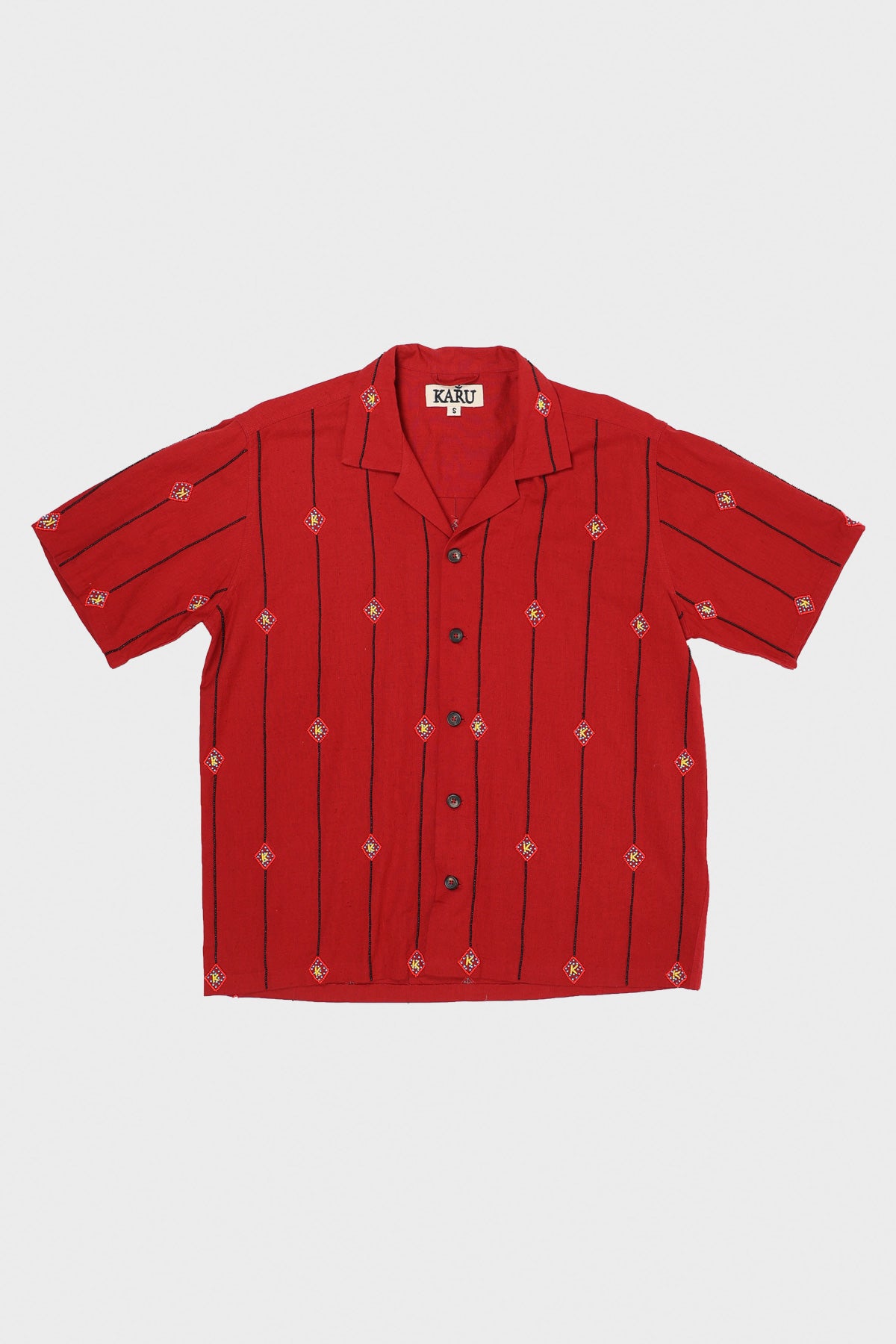 Karu Research - Beaded Camp Shirt - Red - Canoe Club