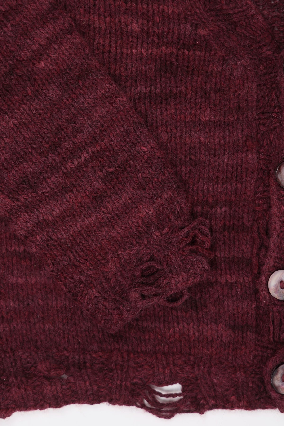 Karu Research - Hand Brushed Cardigan - Burgundy - Canoe Club
