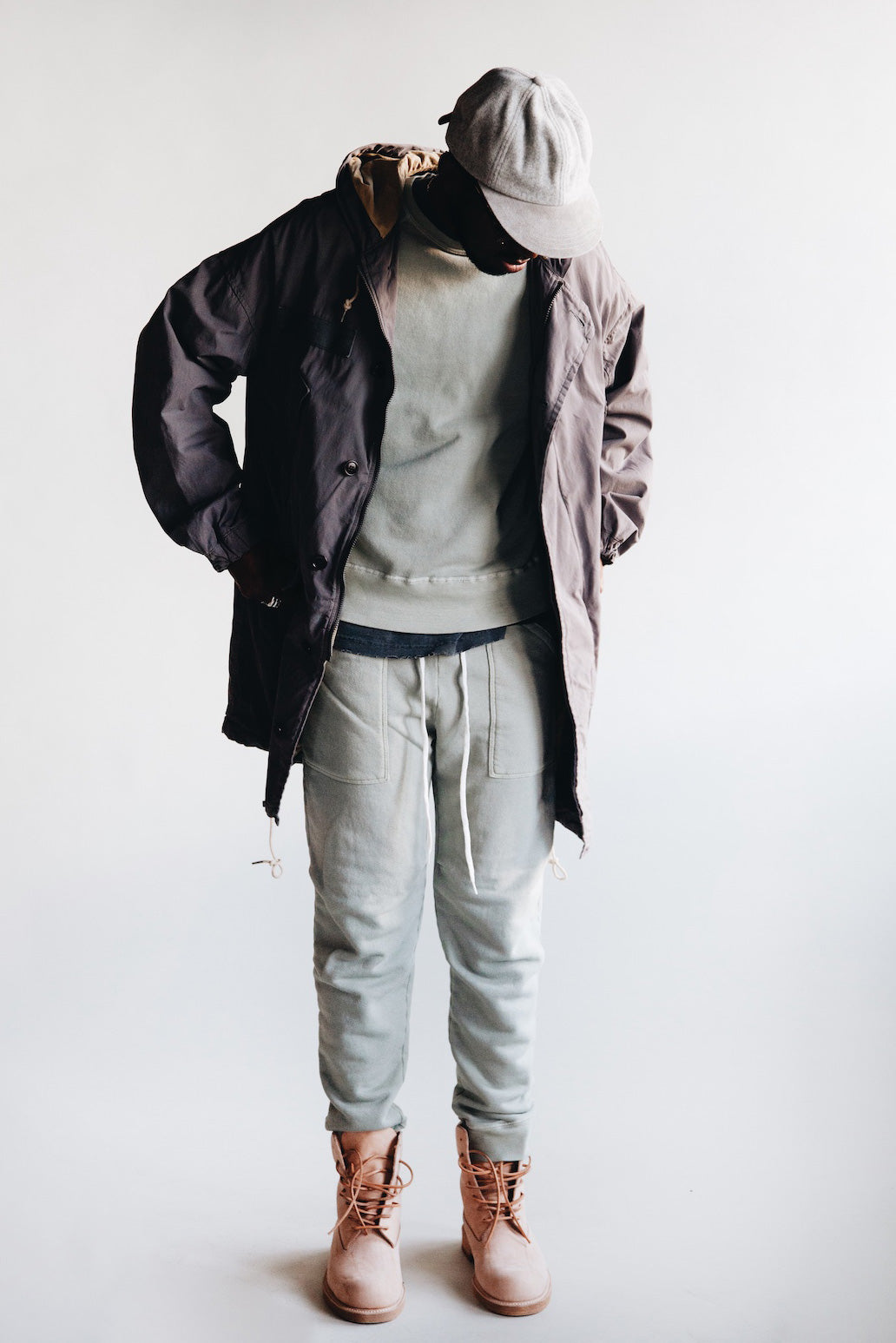 Hender Scheme - 2 Tone Wool Cap - Light Grey - Canoe Club