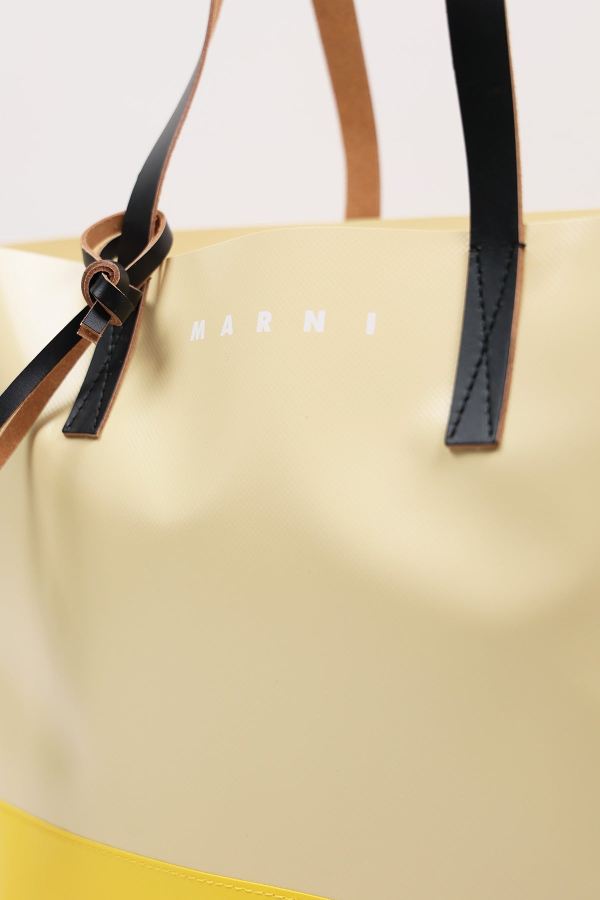 Marni - Tribeca Shopping Bag - Yellow/White - Canoe Club