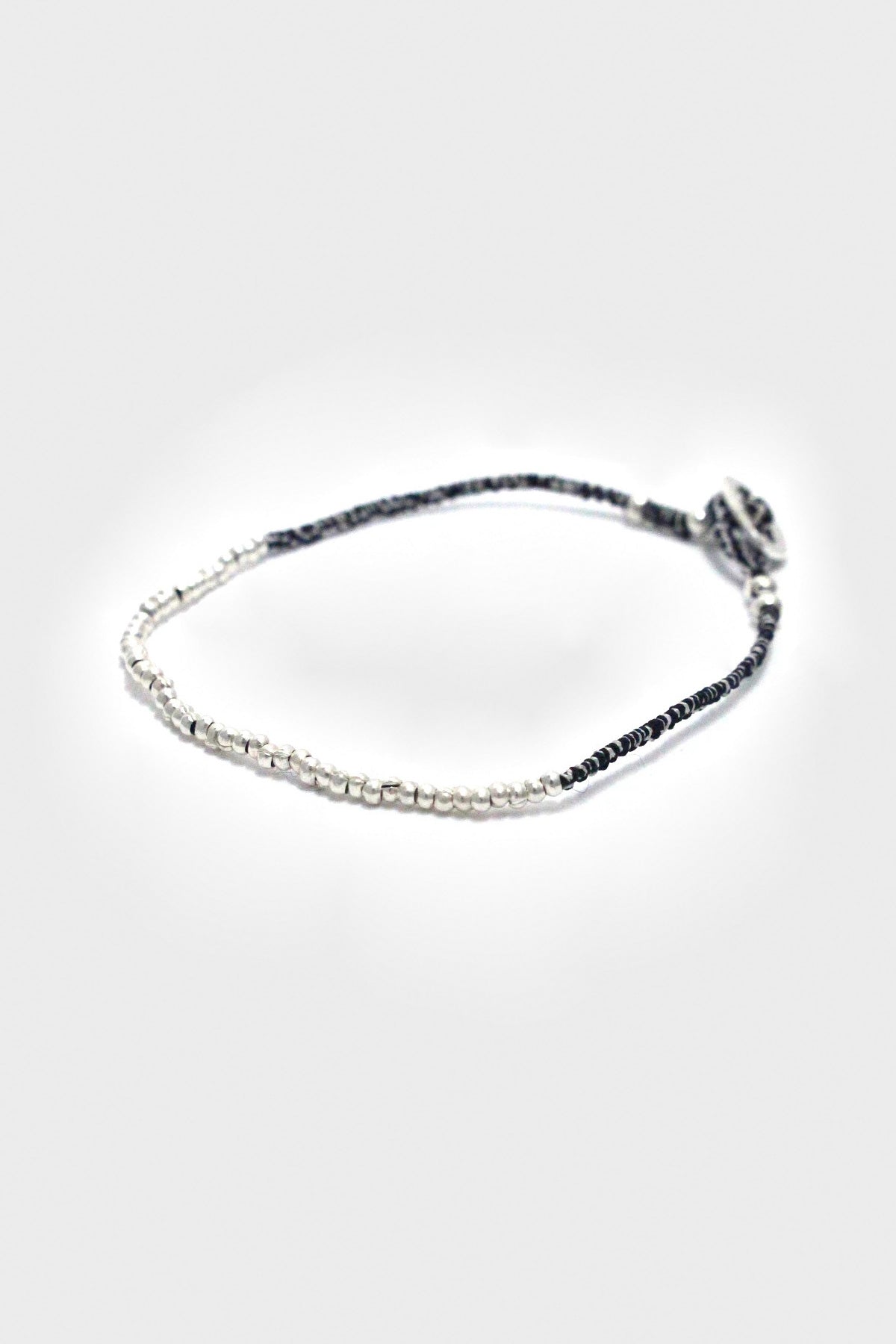 Mikia - Obsidian Bead Bracelet - Sterling Silver - Canoe Club