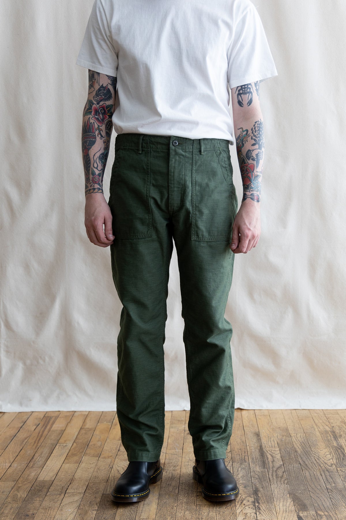 orSlow - Slim Fit Fatigue Pants - Green - Canoe Club