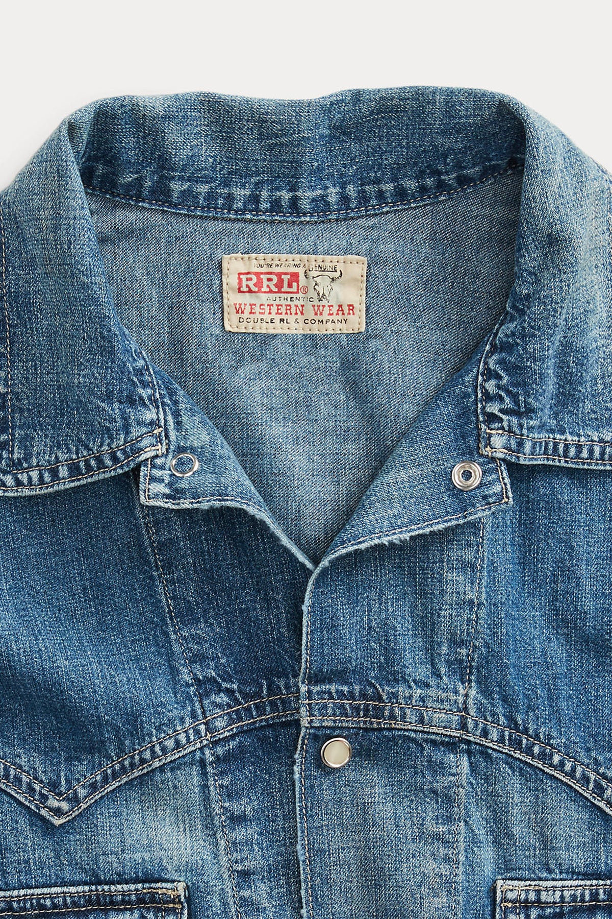RRL - Hewson Indigo Denim Western Jacket - Hewson Wash - Canoe Club