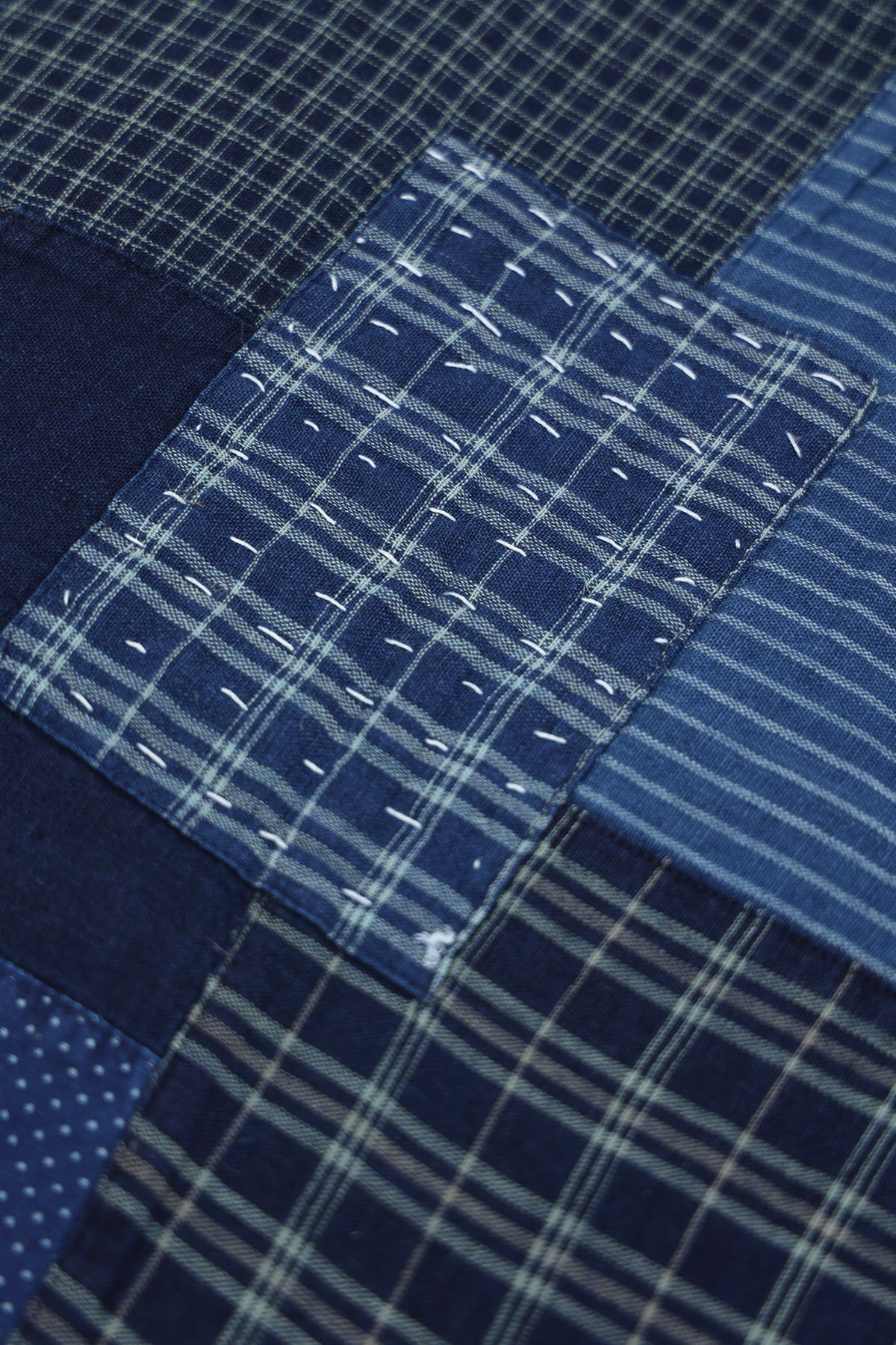 RRL - Patchwork Quilt - Indigo/Cream - Canoe Club