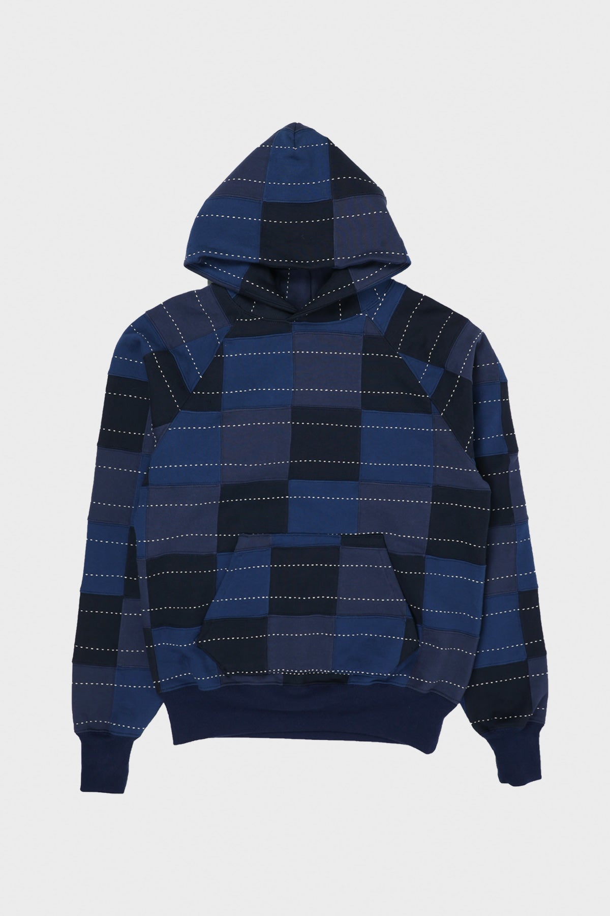 Samuel Zelig - Patchwork Hoodie - Blue - Canoe Club