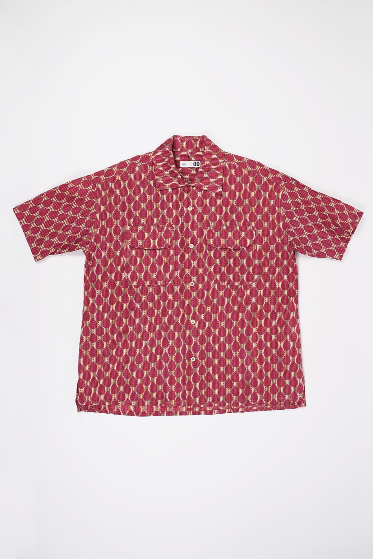ts(s) - Ethnic Print Short Sleeve Shirt - Red - Canoe Club