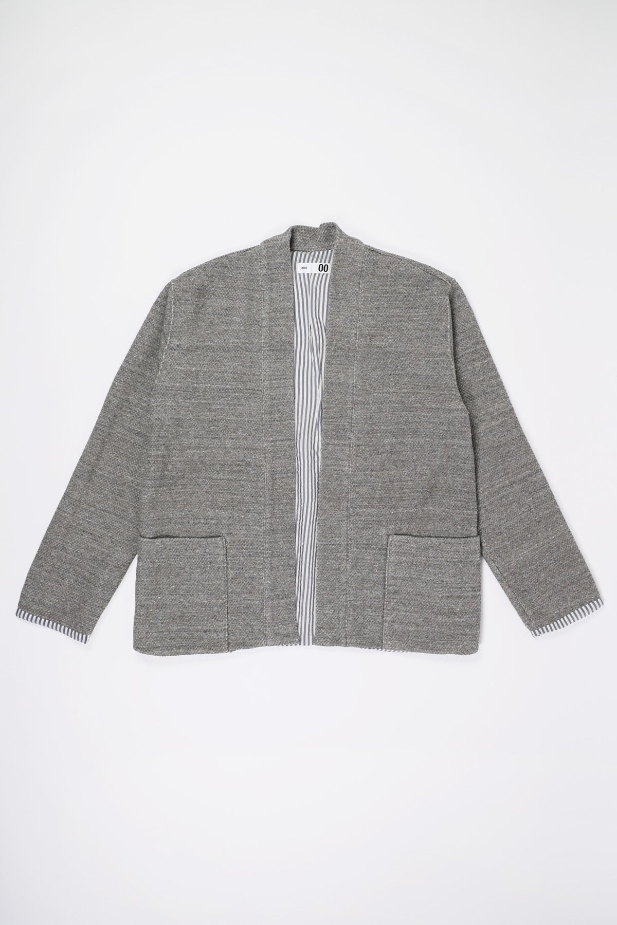 ts(s) - Honeycomb Jersey Lined Easy Cardigan - Gray - Canoe Club