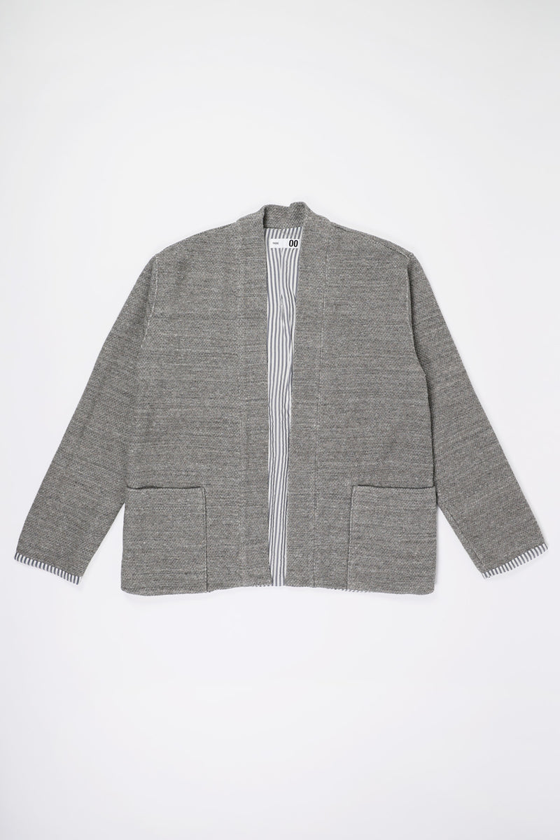 Ts(s) Honeycomb Jersey Lined Easy Cardigan | Gray | Canoe Club