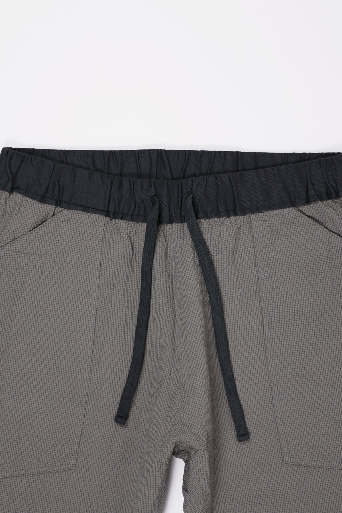 ts(s) - Seersucker Cloth Loose Fit Cropped Pants - Gray - Canoe Club