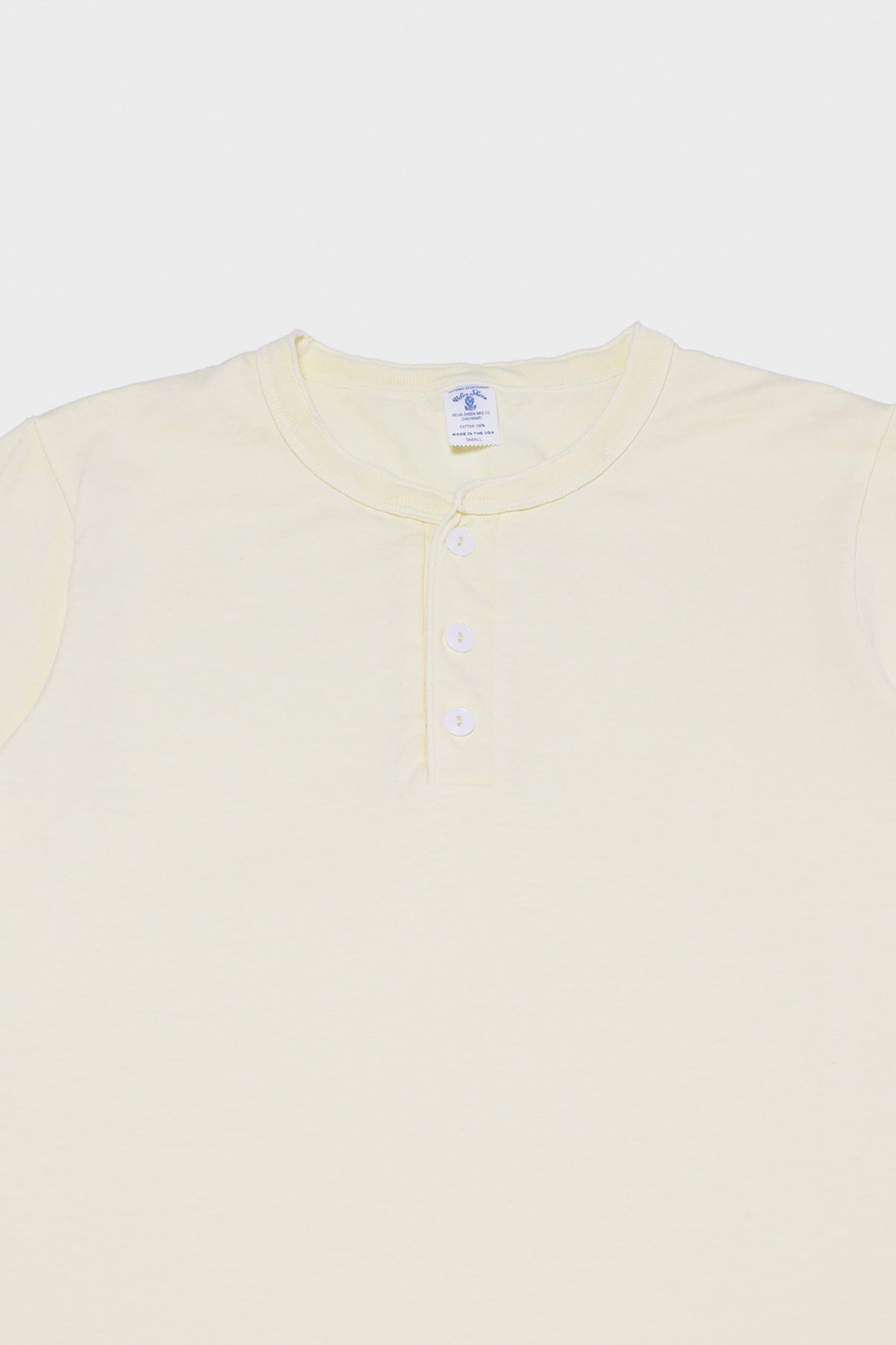 Velva Sheen - Short Sleeve Henley - Grapefruit Pigment Dye - Canoe Club